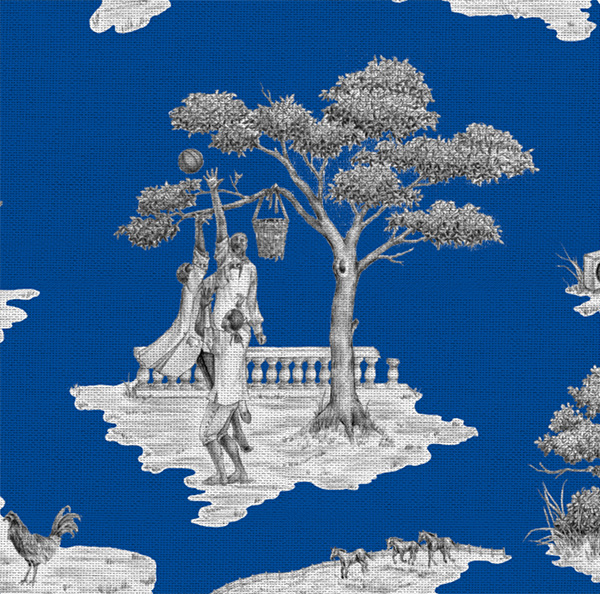 Harlem Toile de Jouy Digital Wallpaper Samples