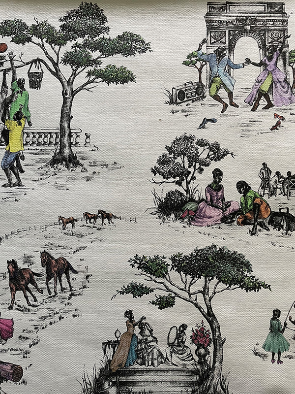 Harlem Toile de Jouy Digital Wallpaper