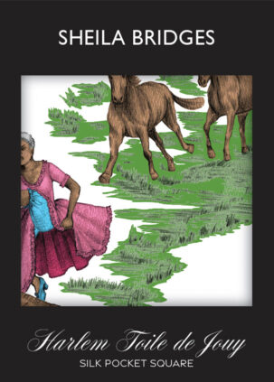 Harlem Toile Silk Pocket Square